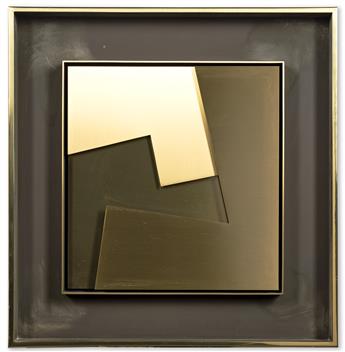 STEPHEN EDLICH Three Layer Bronze Relief.